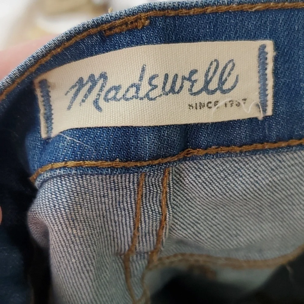 Madewell Skinny Skinny Jeans 9 Inch High Riser Ripped Knee Distressed Womens 24 - Picture 9 of 10